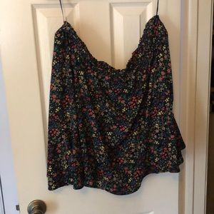 Lucky brand floral off the shoulder top